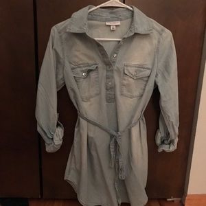 Denim maternity tunic